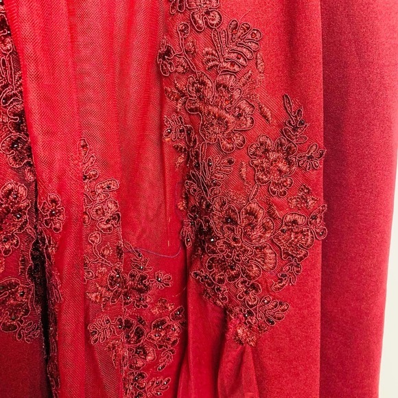 #50 Dancing Queen | Sheer Floral Embroidered Off Shoulder Prom Dress DQ-2274 - Picture 12 of 16